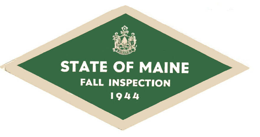 Modal Additional Images for 1944 Maine SPRING Inspection Sticker